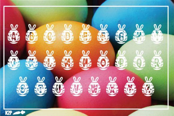 Easter Egg Monogram Font - Preview 1