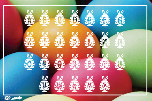 Easter Egg Monogram Font - Preview 2