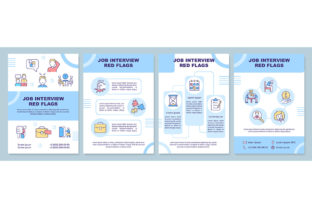 Job Interview Brochure Template Set Graphic by IMG visuals icons ...