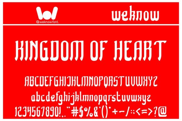 Kingdom of Heart Font PNG with transparent background - Preview 1