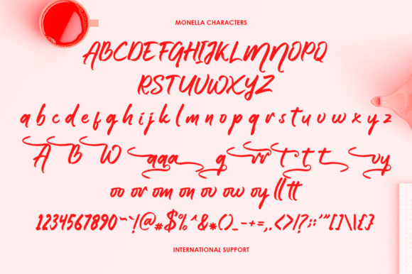 Monella Font PNG with transparent background - Preview 2