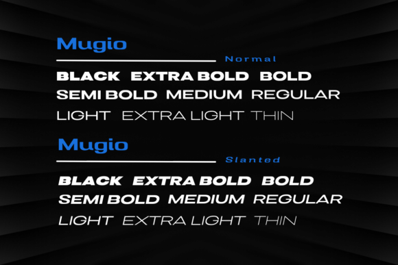Mugio Font PNG with transparent background - Preview 1