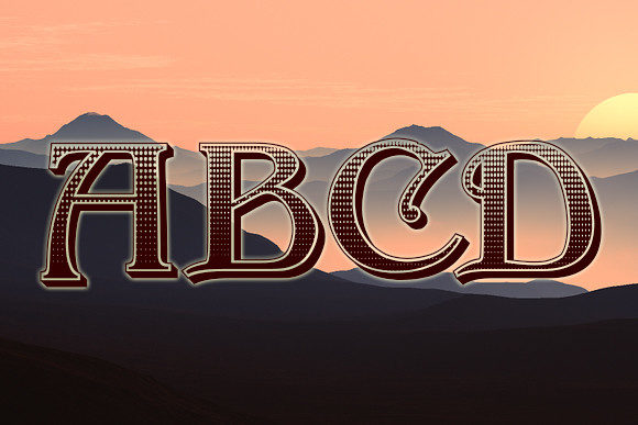Roman Gradient Font font preview - 1