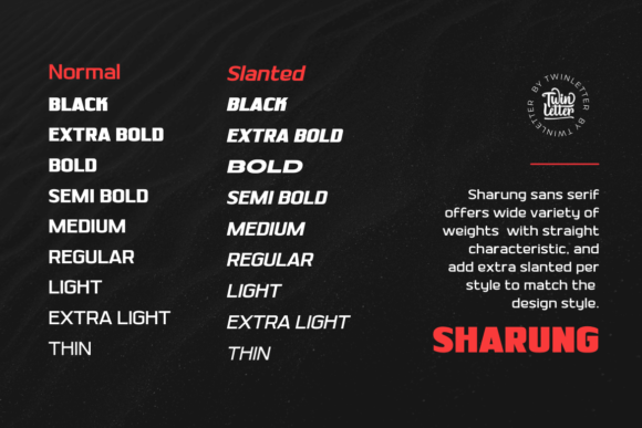 Sharung Font PNG with transparent background - Preview 1