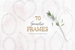 Silver Crystal Frames, Geometric Frames Graphic by CutePix · Creative ...