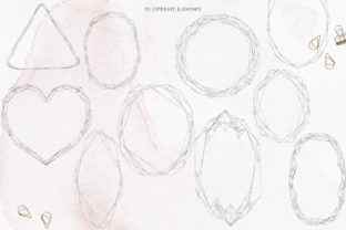 Silver Crystal Frames, Geometric Frames Graphic by CutePix · Creative ...