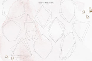 Silver Crystal Frames, Geometric Frames Graphic by CutePix · Creative ...
