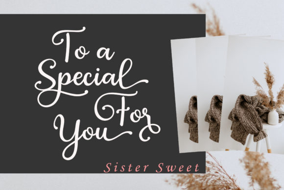 Sister Sweet Font PNG with transparent background - Preview 3