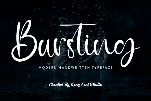 Bursting Font Czcionki Skryptowe Czcionka Przez Freebies
