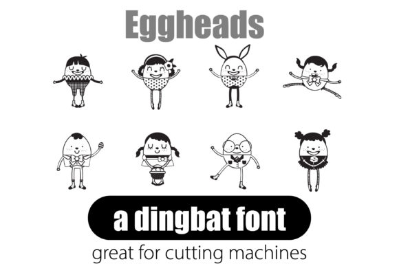 Eggheads Font PNG with transparent background - Preview 1