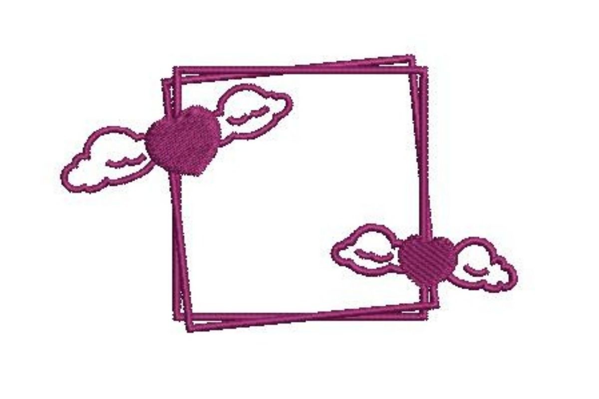Heart and Clouds Border