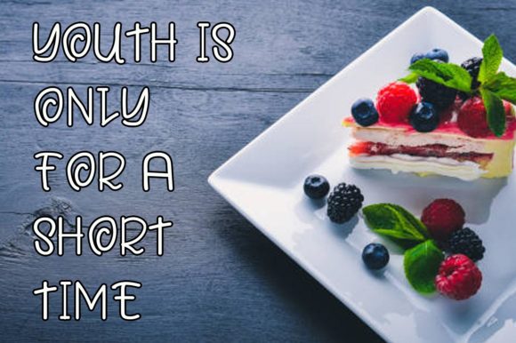 Salty Cream Font PNG with transparent background - Preview 3
