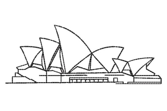 Sydney Opera House Line Art