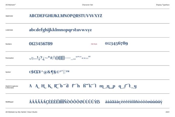 AO Myhawk Font PNG with transparent background - Preview 1