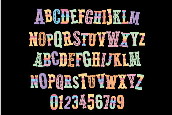 Alpaca Pastel Font PNG with transparent background - Preview 2