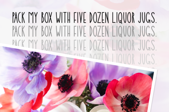 Fresh Anemone Font PNG with transparent background - Preview 2