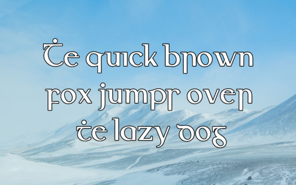 Gaeilge Font - Preview 1