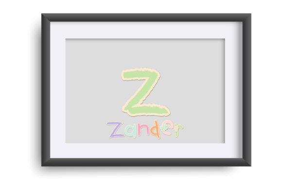 Kid's Bloom Font PNG with transparent background - Preview 3