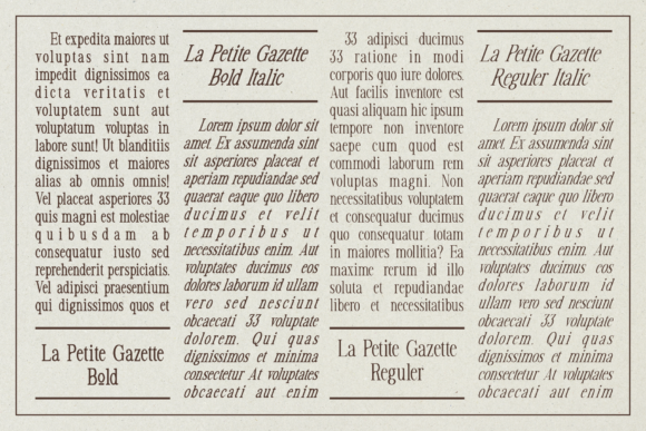La Petite Gazette Font PNG with transparent background - Preview 1