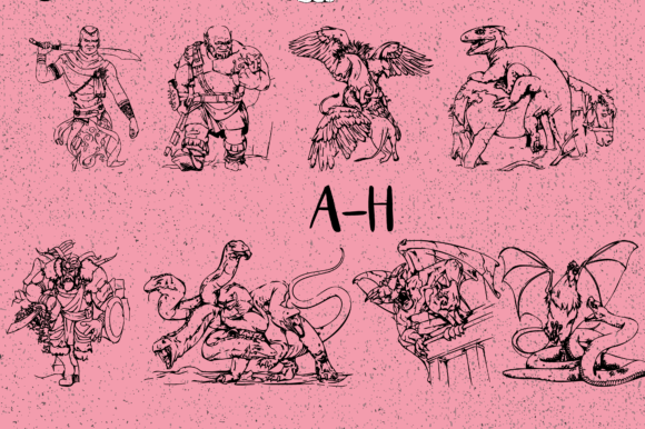 Legendary Characters Font PNG with transparent background - Preview 1
