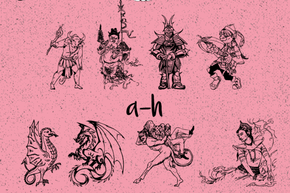 Legendary Characters Font PNG with transparent background - Preview 5