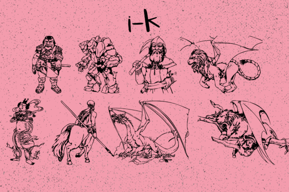 Legendary Characters Font PNG with transparent background - Preview 6