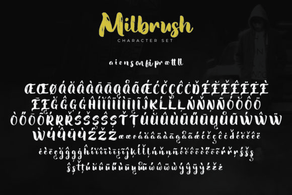 Milbrush Font PNG with transparent background - Preview 6
