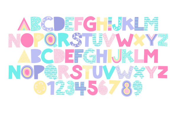 Panoptic Pastel Font PNG with transparent background - Preview 1