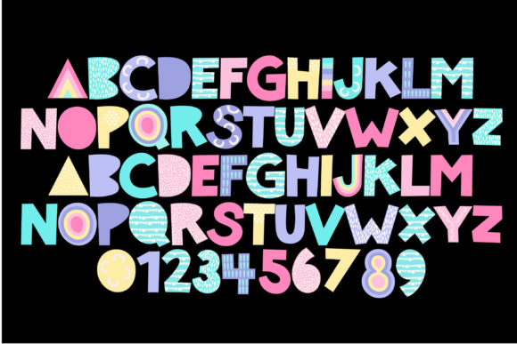 Panoptic Pastel Font PNG with transparent background - Preview 2
