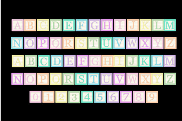 Pastel Blocks Font font preview - 2