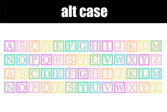 Pastel Blocks Font font preview - 6