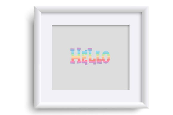 Rainbow Pastel Font PNG with transparent background - Preview 4