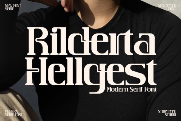 Rilderta Hellges Font PNG with transparent background - Preview 1