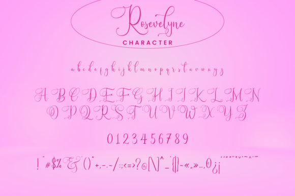 Rosevelyne Font PNG with transparent background - Preview 5
