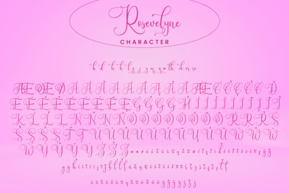 Rosevelyne Font PNG with transparent background - Preview 6
