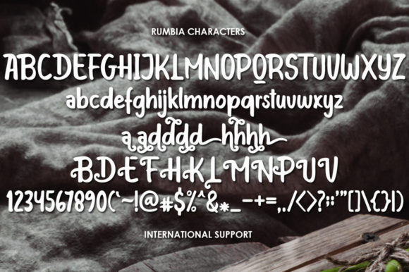 Rumbia Font PNG with transparent background - Preview 3
