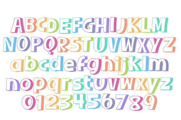 Sherbet Shadow Font PNG with transparent background - Preview 1