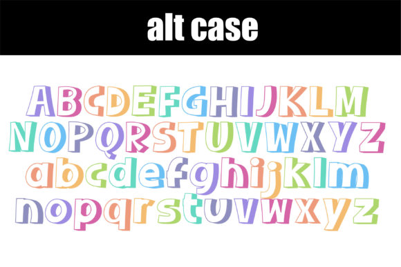 Sherbet Shadow Font PNG with transparent background - Preview 6