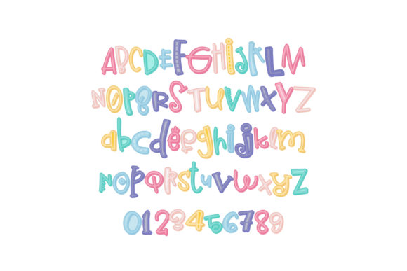 Sherbet Wave Font PNG with transparent background - Preview 1