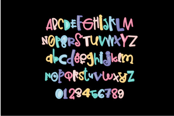 Sherbet Wave Font PNG with transparent background - Preview 2