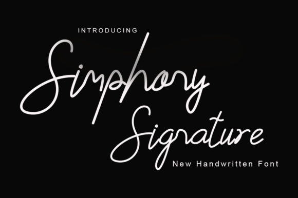 Simphony Signature Font PNG with transparent background - Preview 1