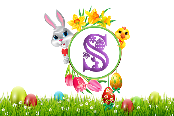 Easter Monogram Font - Preview 4