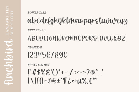 Finchbird Font PNG with transparent background - Preview 5