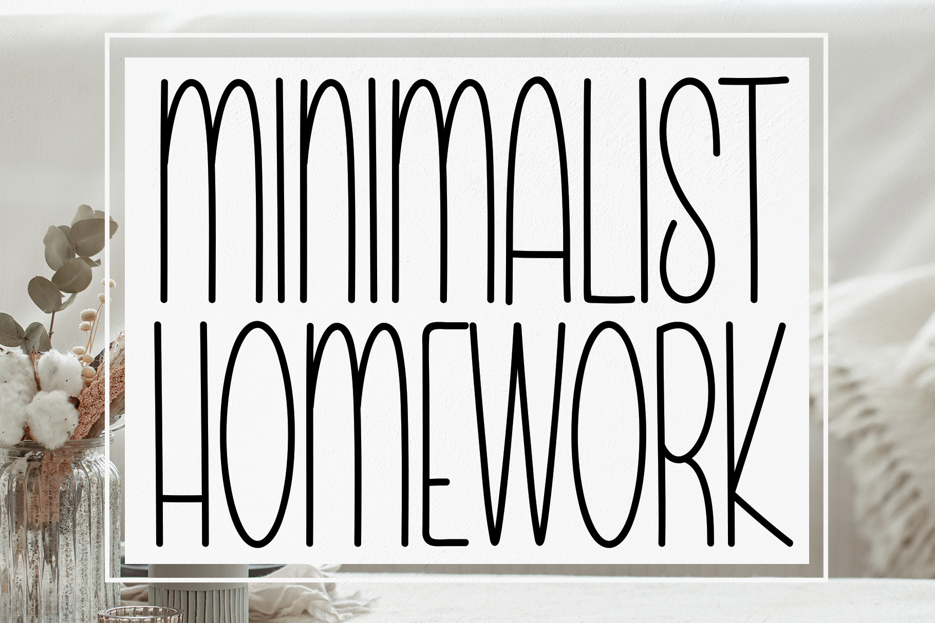 Minimalist Homework Font by Robbots stores · Creative Fabrica