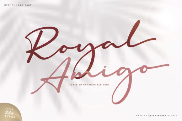 Royal Amigo Script & Handwritten Font By Ariya Works Studio