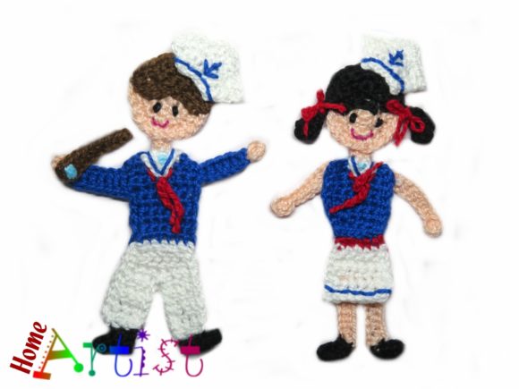 Sailor Crochet Applique Pattern