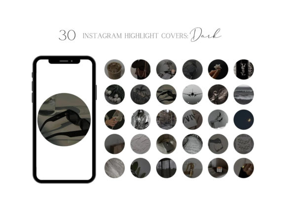 Modern Dark Aesthetic Instagram Story Covers