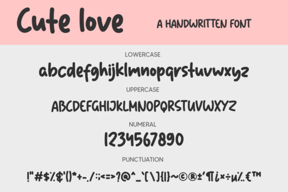 Cute Love Font - Preview 5