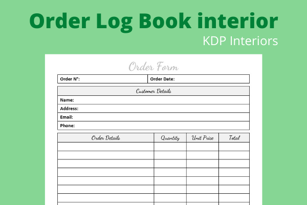 Order Book Interior Graphic by SOUDOU shop · Creative Fabrica