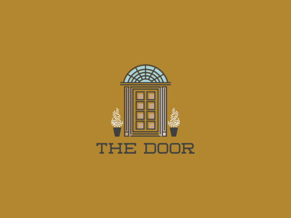 Classic Door Logo with Line Design